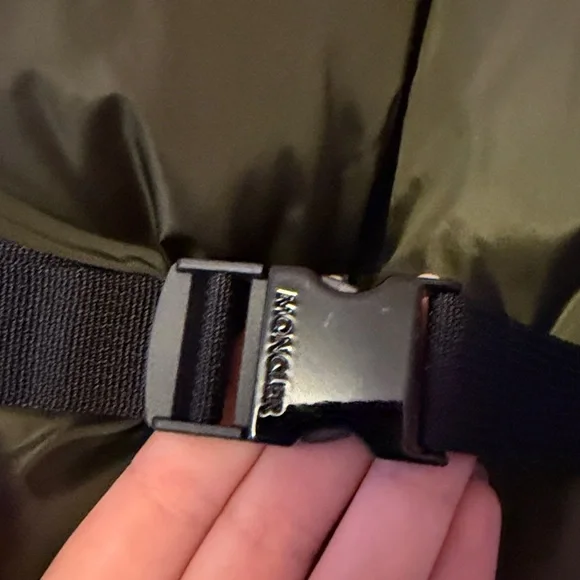 Moncler Green Sirli Hooded Zip Up Short Down Puffer Coat Jacket Size 3 Large - Picture 15 of 15